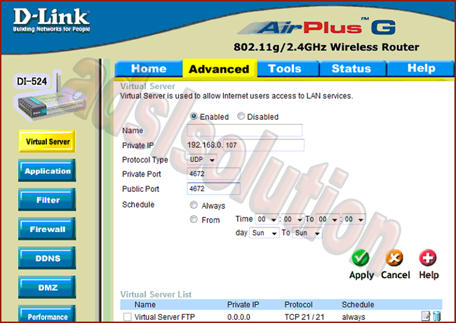D-Link DI-524 Router wireless AirPlus G UDP D-Link DI-524 Router wireless AirPlus G UDP